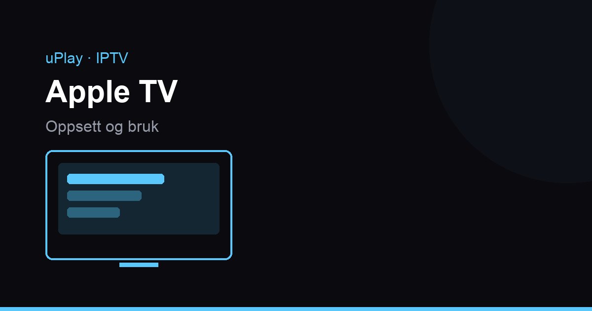Apple TV 4K koblet til en TV som viser en kanalliste i en IPTV-spiller