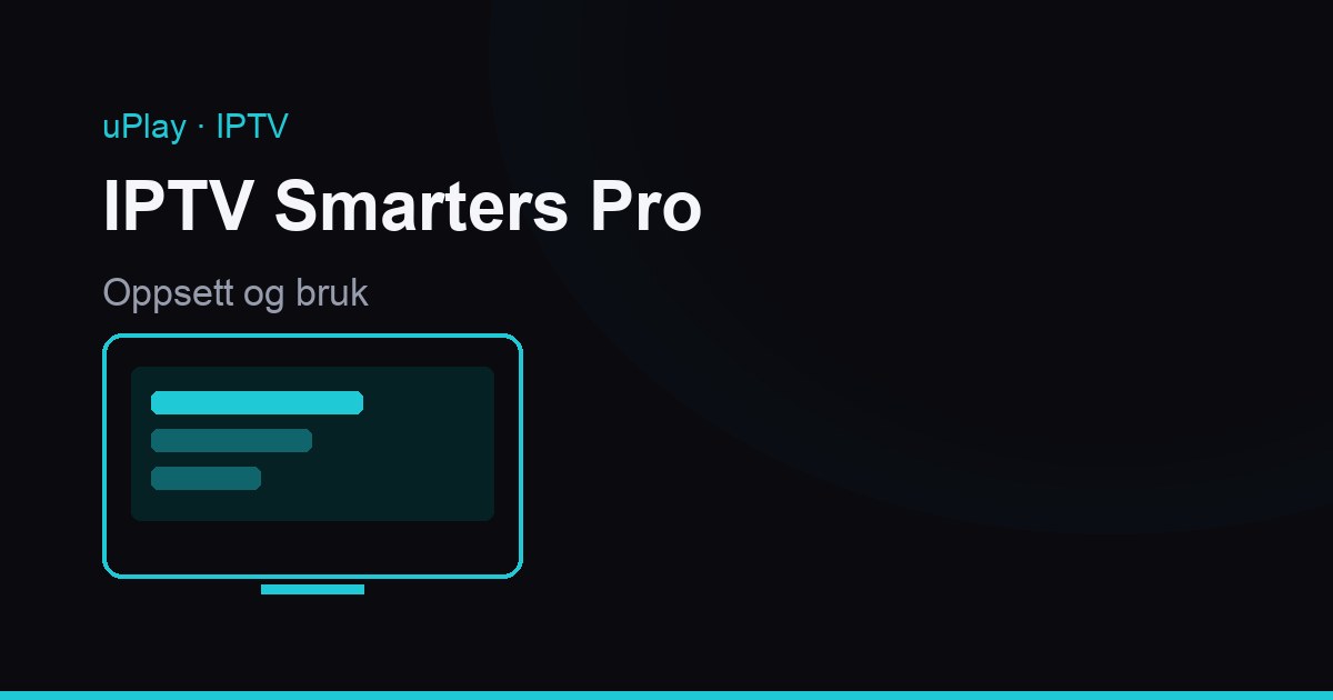 Nettbrett og TV-boks side om side der IPTV Smarters Pro viser kategorier for direktekanaler, filmer og serier