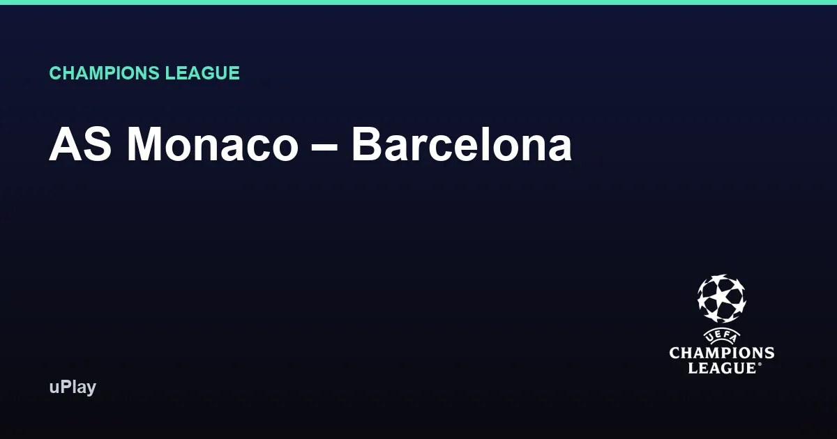Fotball på gresset foran en opplyst tribune før Champions League-kampen mellom AS Monaco og Barcelona